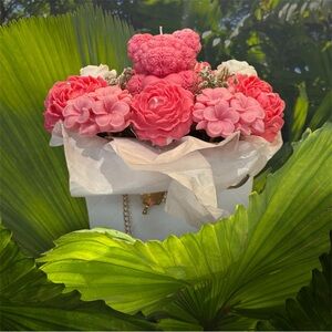 Elegant Pink Floral Candle bouquet